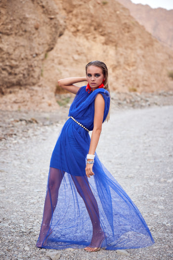 Blue Cobalt Tulle Dress