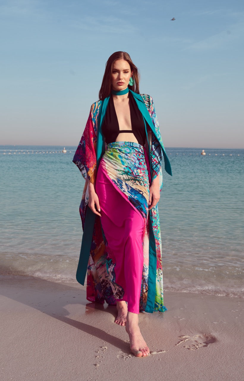 Divine Energy artwork print wrap skirt & dress