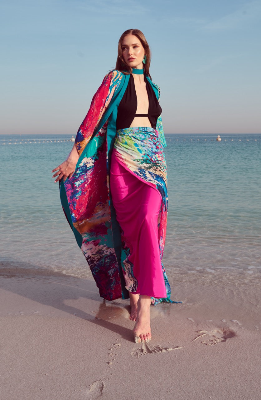 Divine Energy artwork print wrap skirt & dress