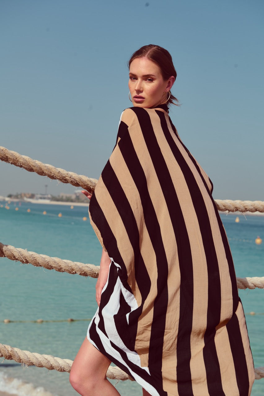 Black and White Striped Cape