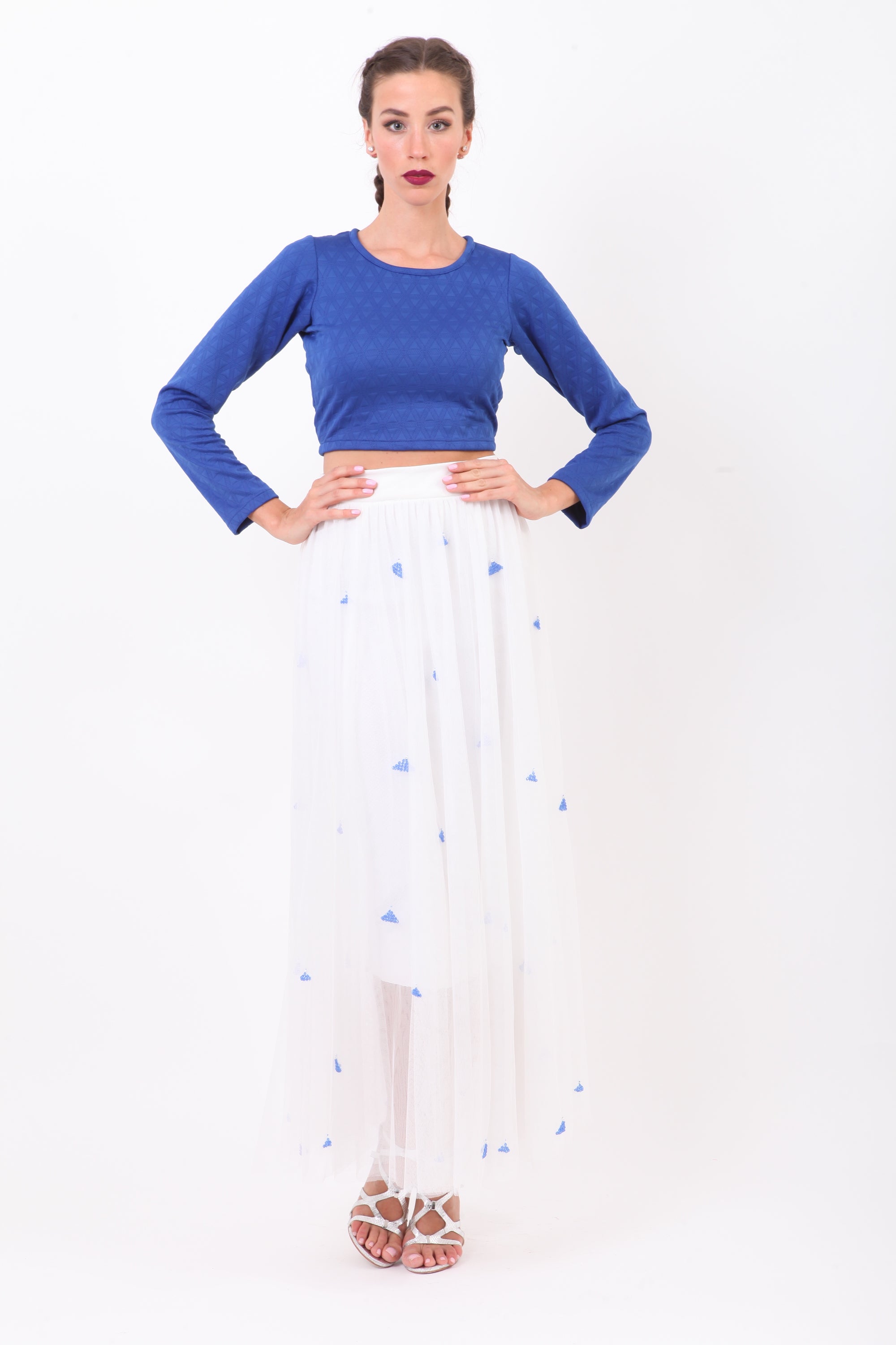 Basic Cobalt blue crop top