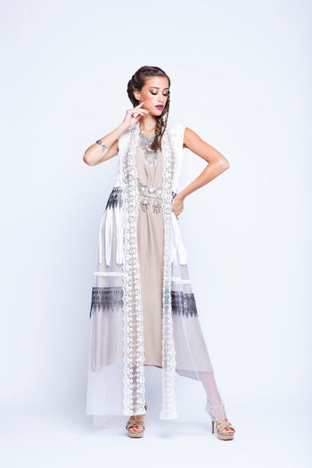 White Limited Edition Boheimian Cape