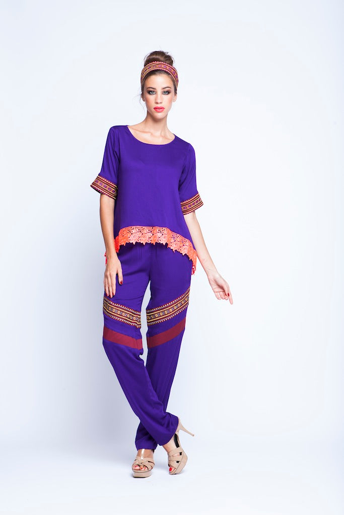 Purple Twin set - Top & Pants
