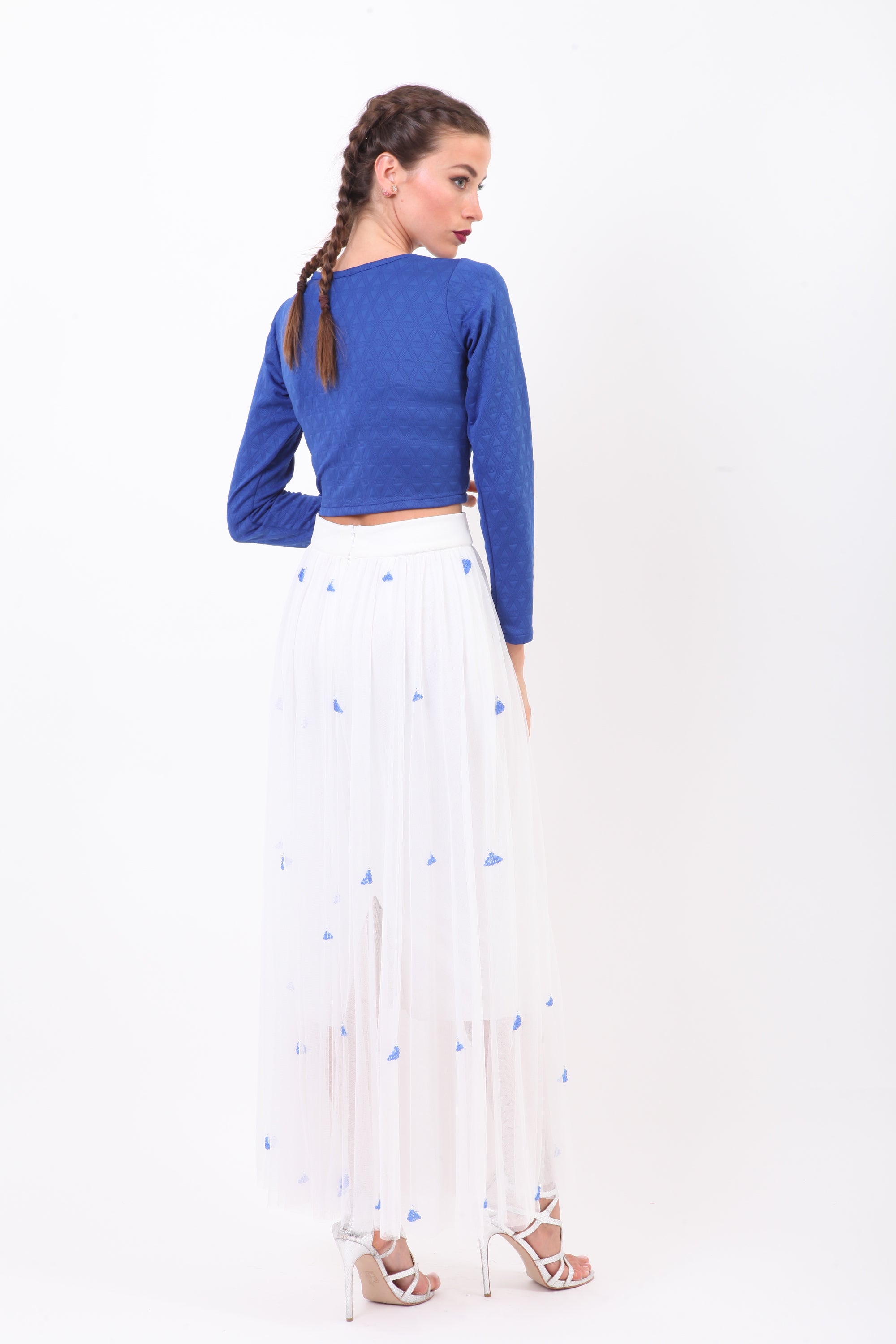 Basic Cobalt blue crop top