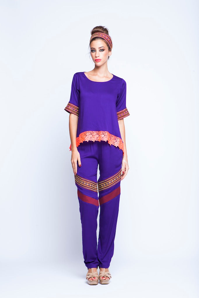 Purple Twin set - Top & Pants