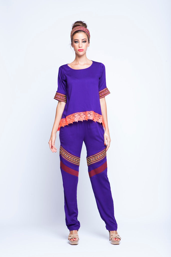 Purple Twin set - Top & Pants