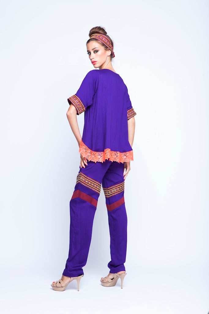 Purple Twin set - Top & Pants